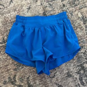 Blue lululemon hotty-hot shorts
